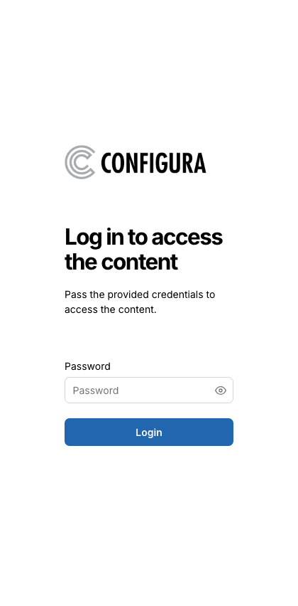 Configura Dev Docs documentation portal mobile view