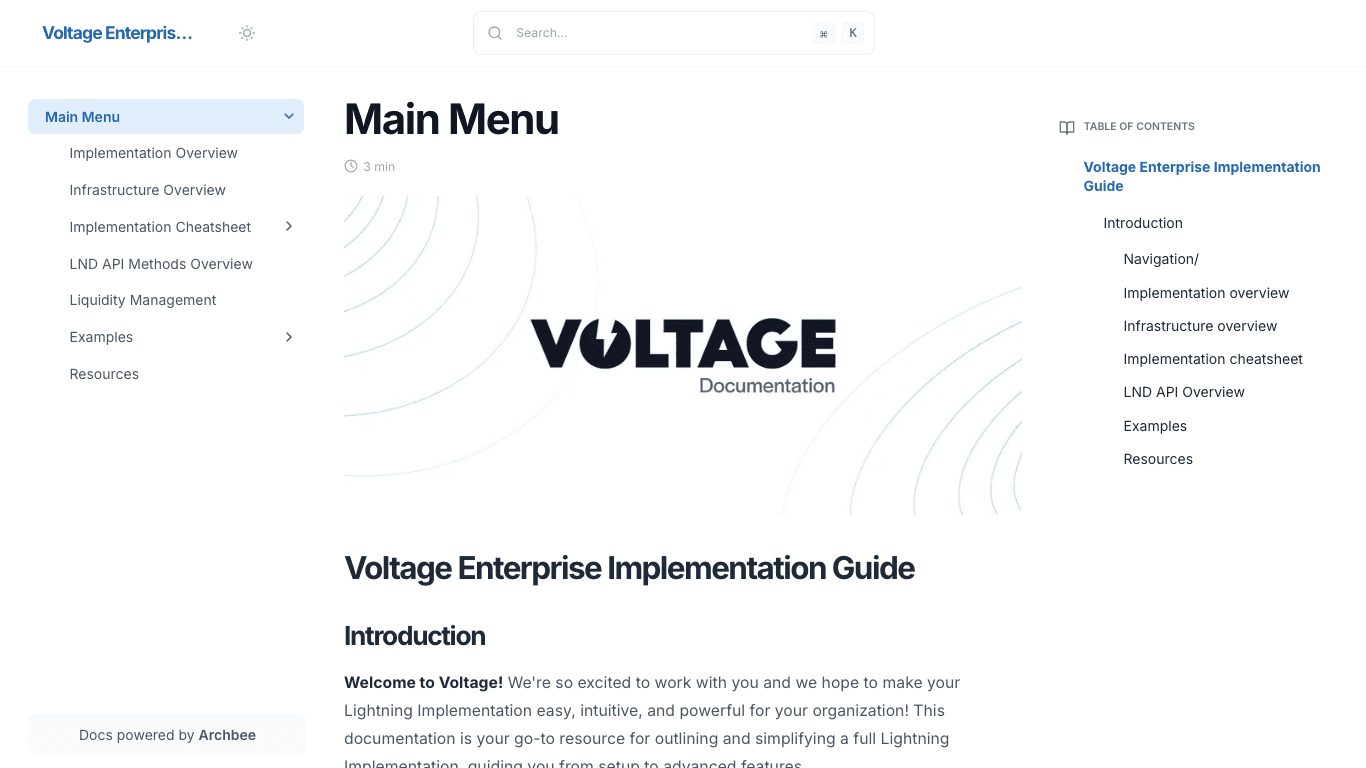 Voltage Enterprise documentation portal