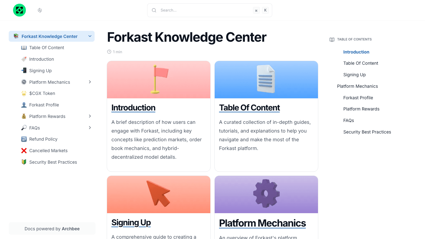 ForkastGG documentation portal