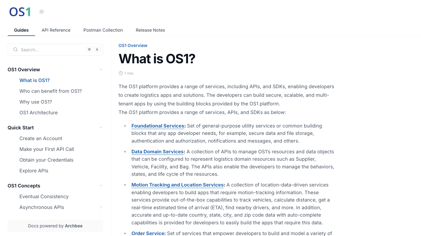 Getos1 documentation portal