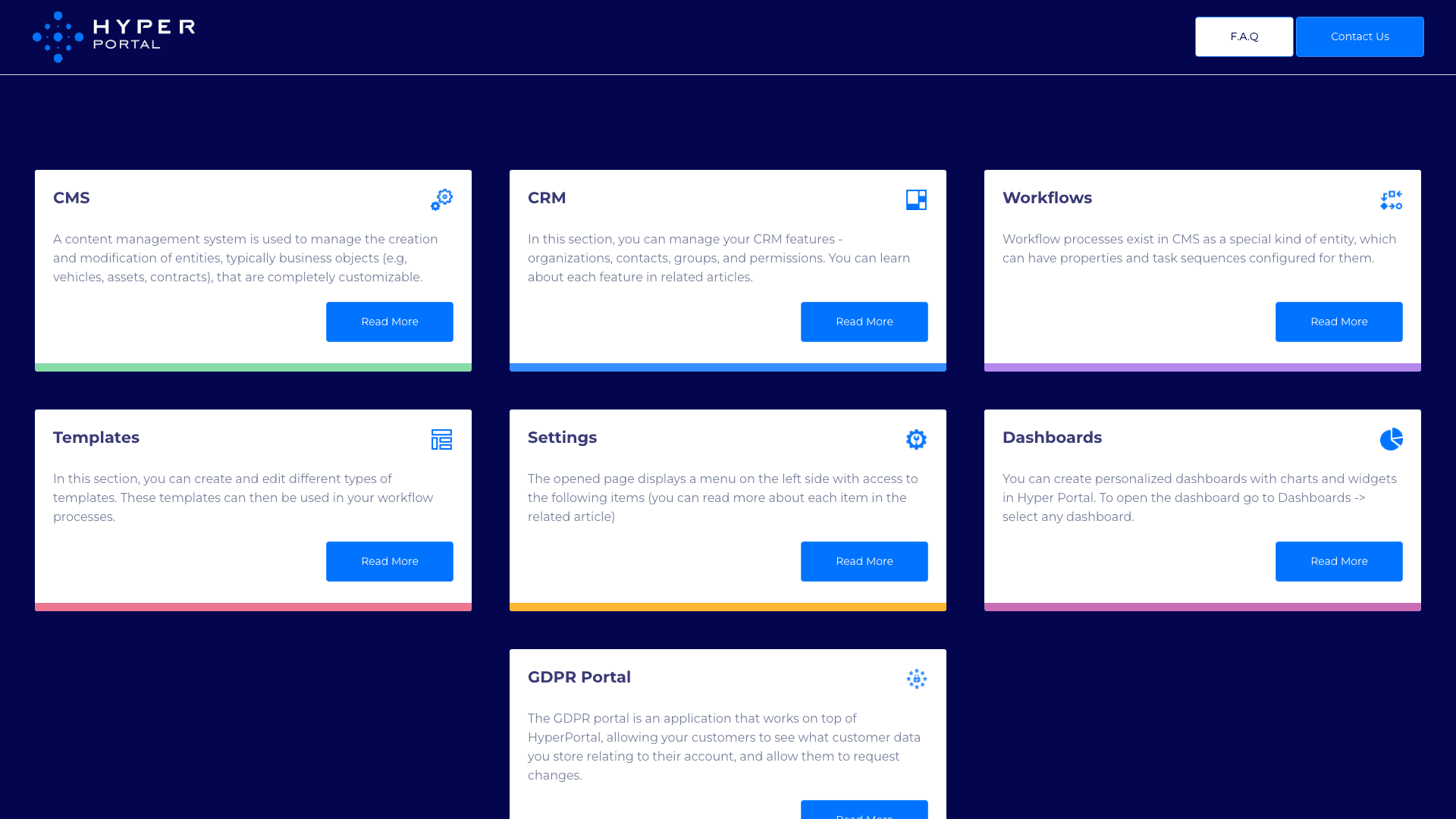 Hyper Portal documentation portal desktop view