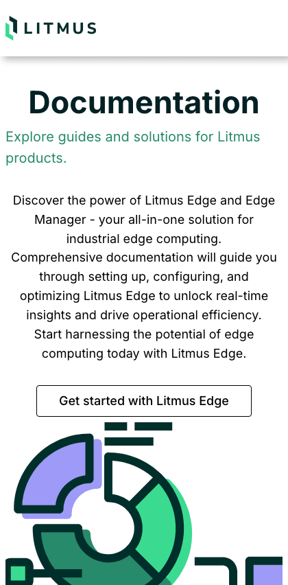 Litmus documentation portal mobile view