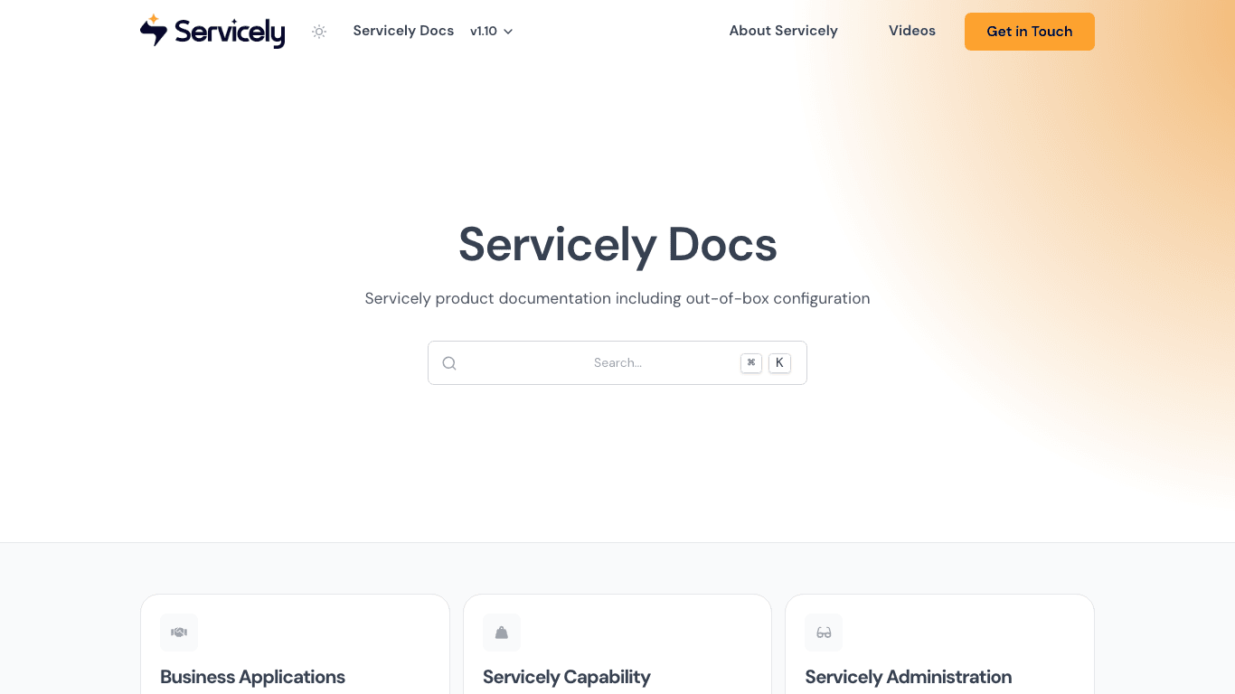 Servicely documentation portal
