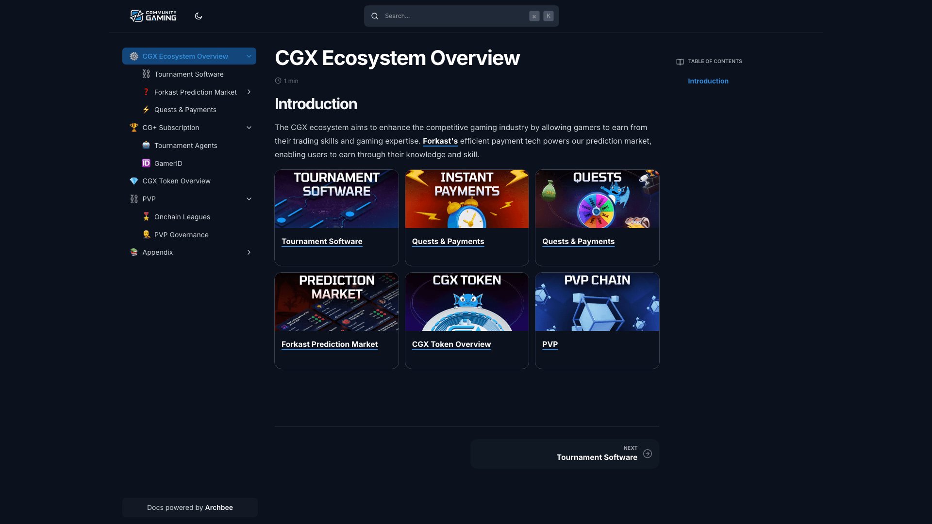 Whitepaper documentation portal desktop view
