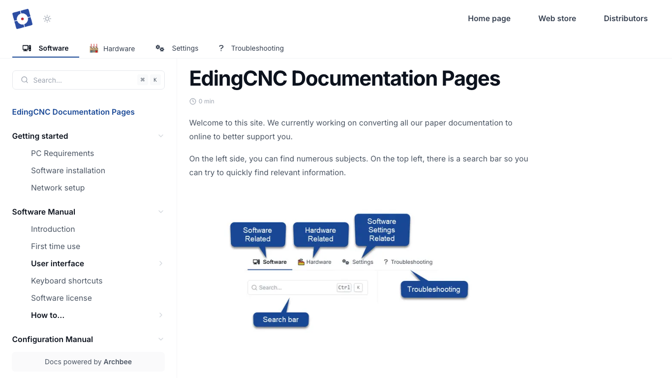Edingcnc | Documentation Portals built with Archbee